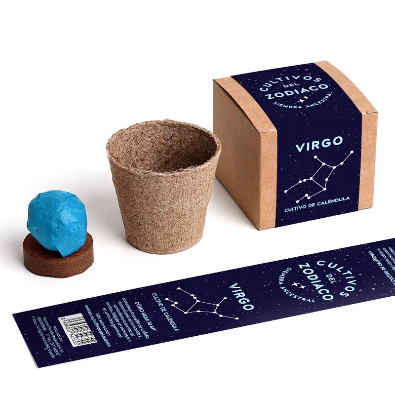 Cultivos del Zodiaco – Virgo, Kit de Cultivo con Semillas de Caléndula - Resetea