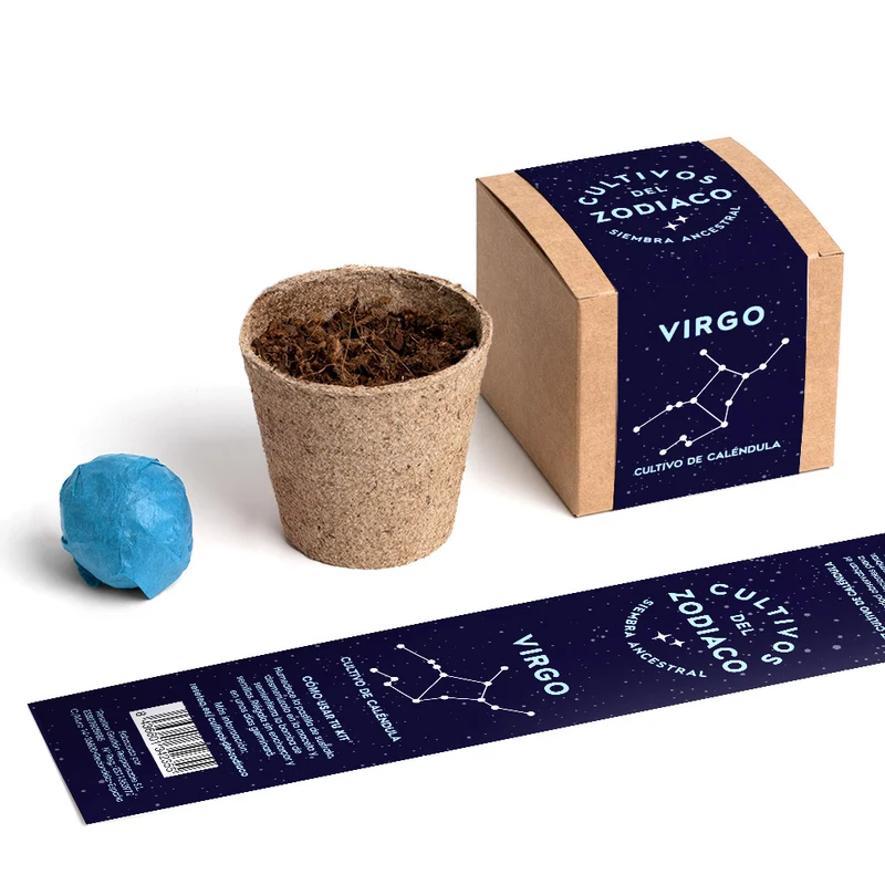 Cultivos del Zodiaco – Virgo, Kit de Cultivo con Semillas de Caléndula - Resetea