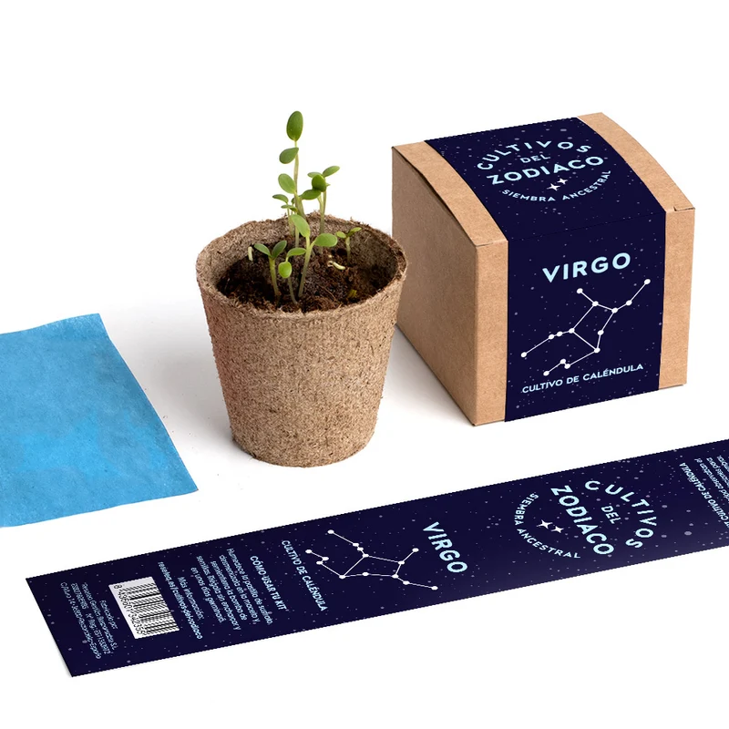 Cultivos del Zodiaco – Virgo, Kit de Cultivo con Semillas de Caléndula - Resetea