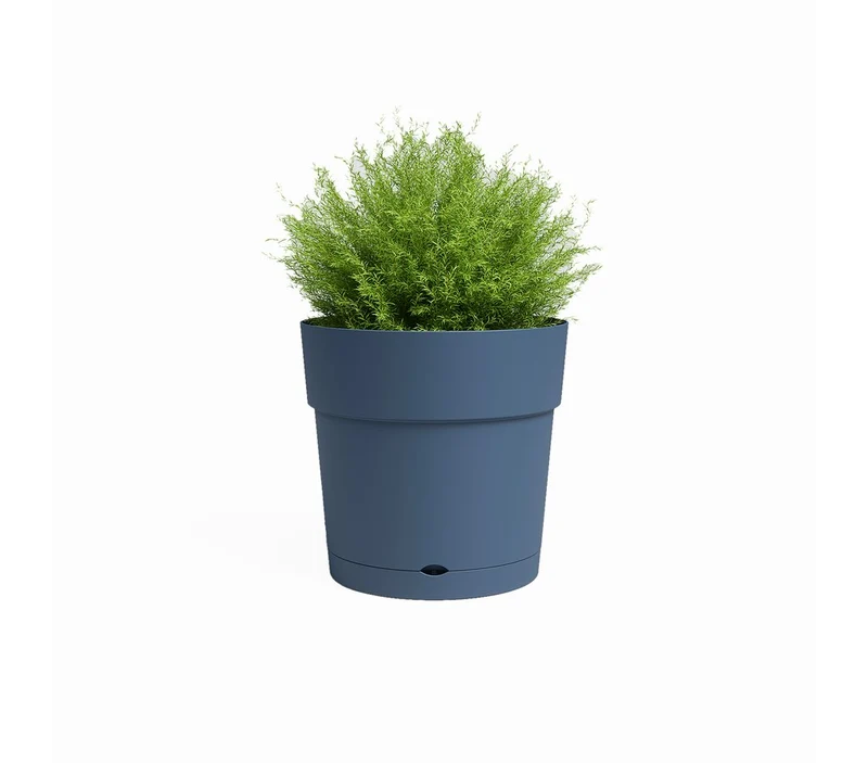 Artevasi Macetero Azul Capri 20 Cm Con Reserva De Agua De Plástico Reciclado