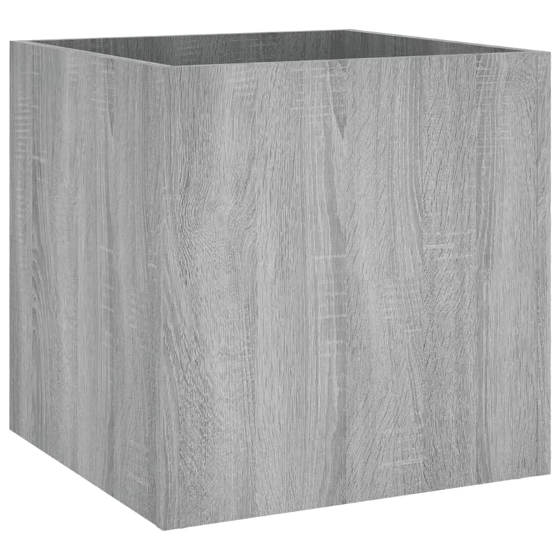 Jardinera Sonoma Gris 40x40x40 Cm Madera De Ingeniería