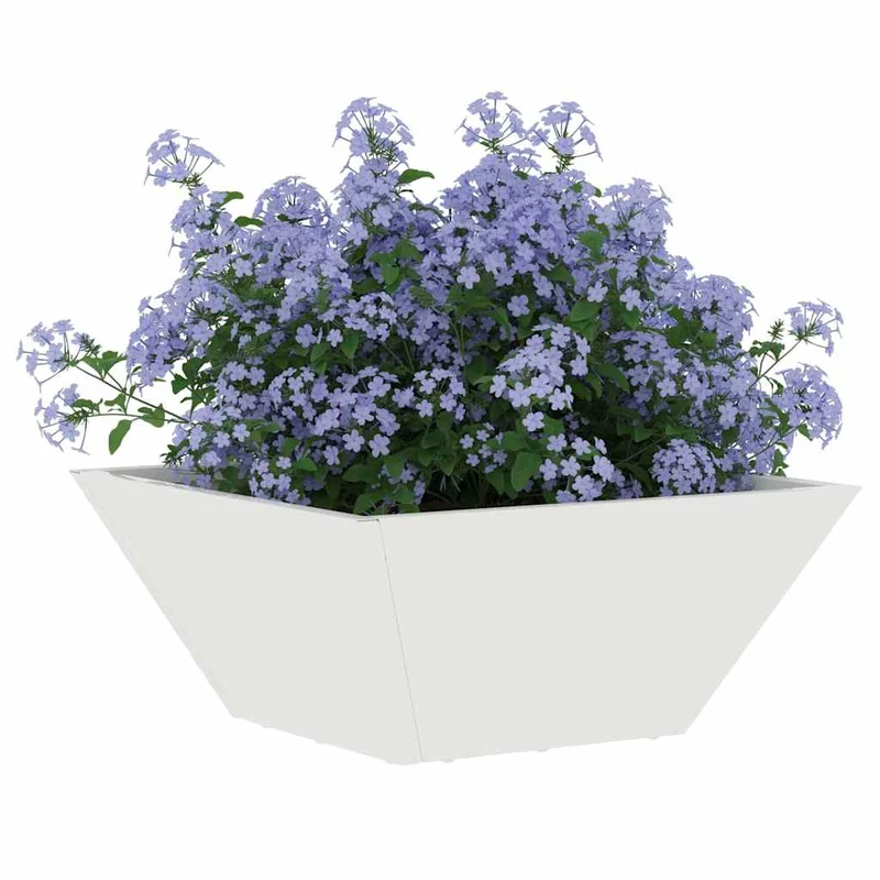 Macetero De Jardín Blanco 35 X 35 X 15 Cm