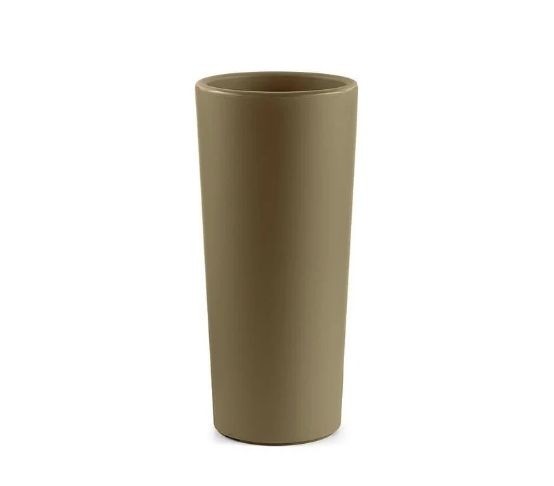 Veca Macetero Plástico Redondo Taupe 65 Cm