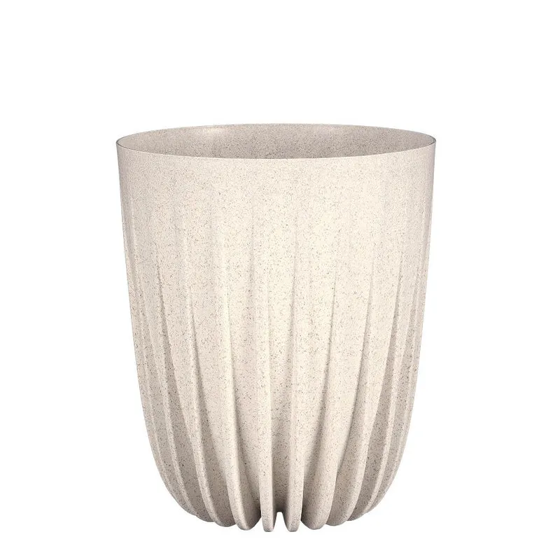 Macetero Plástico Reciclado Blanco 25cm