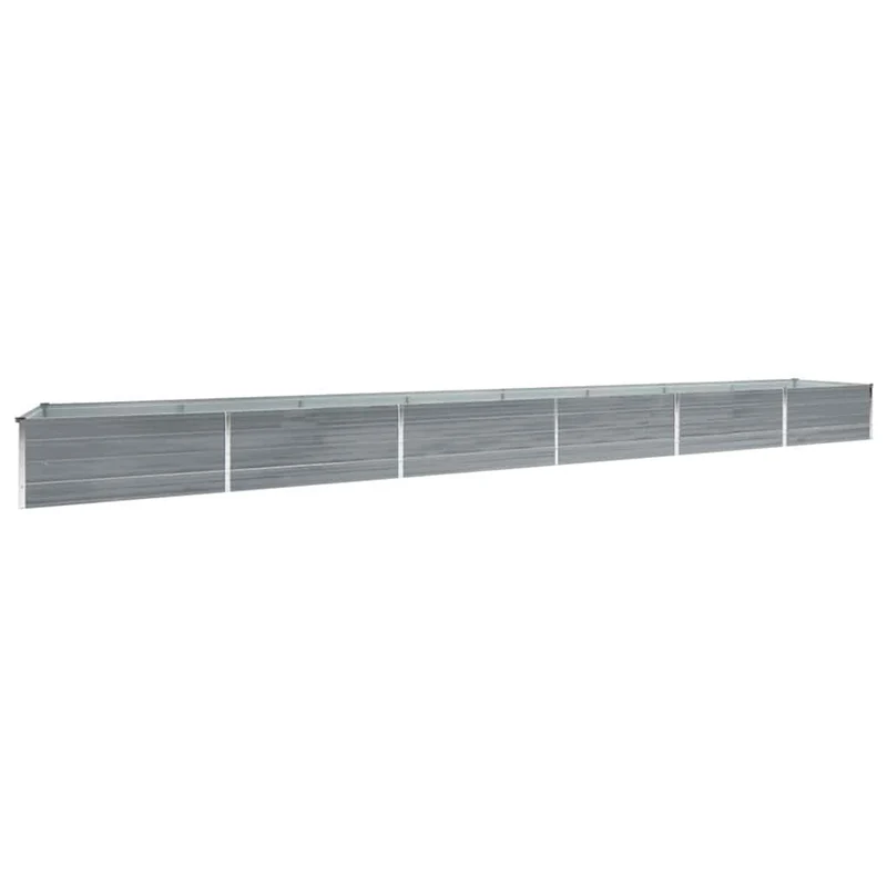 Arriate De Acero Galvanizado Gris 600x80x45 Cm