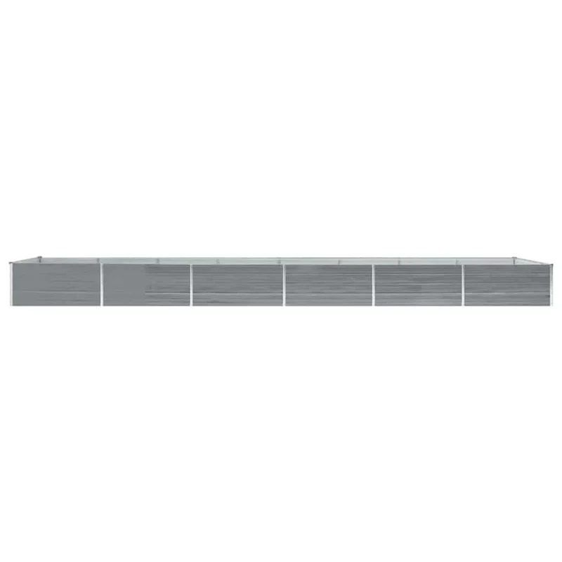 Arriate De Acero Galvanizado Gris 600x80x45 Cm