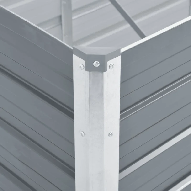 Arriate De Acero Galvanizado Gris 600x80x45 Cm