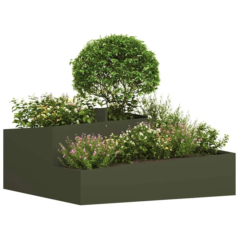 Macetero De Jardín Verde Oliva 100 X 100 X 50 Cm