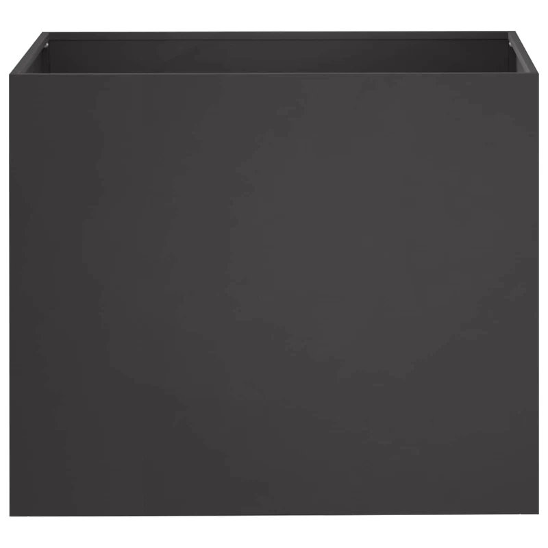Macetero De Jardín Negro 60 X 40 X 50 Cm Acero Laminado En Frío