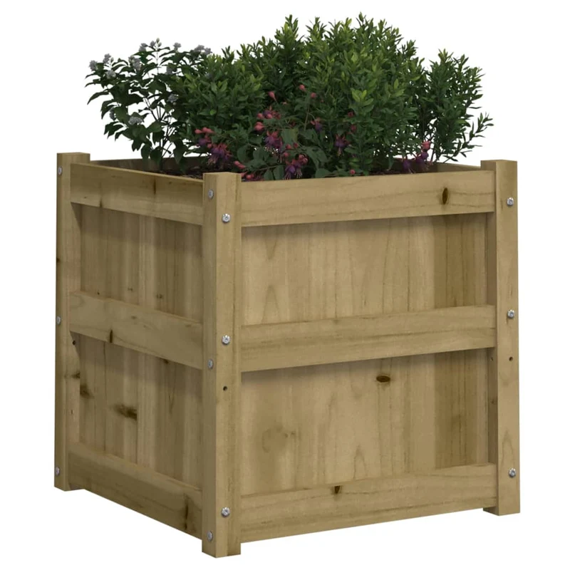 Jardineras De Exterior 2 Unidades Madera Impregnada De Pino
