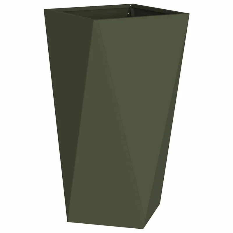 Jardinera Verde Oliva 40 X 40 X 75 Cm Acero