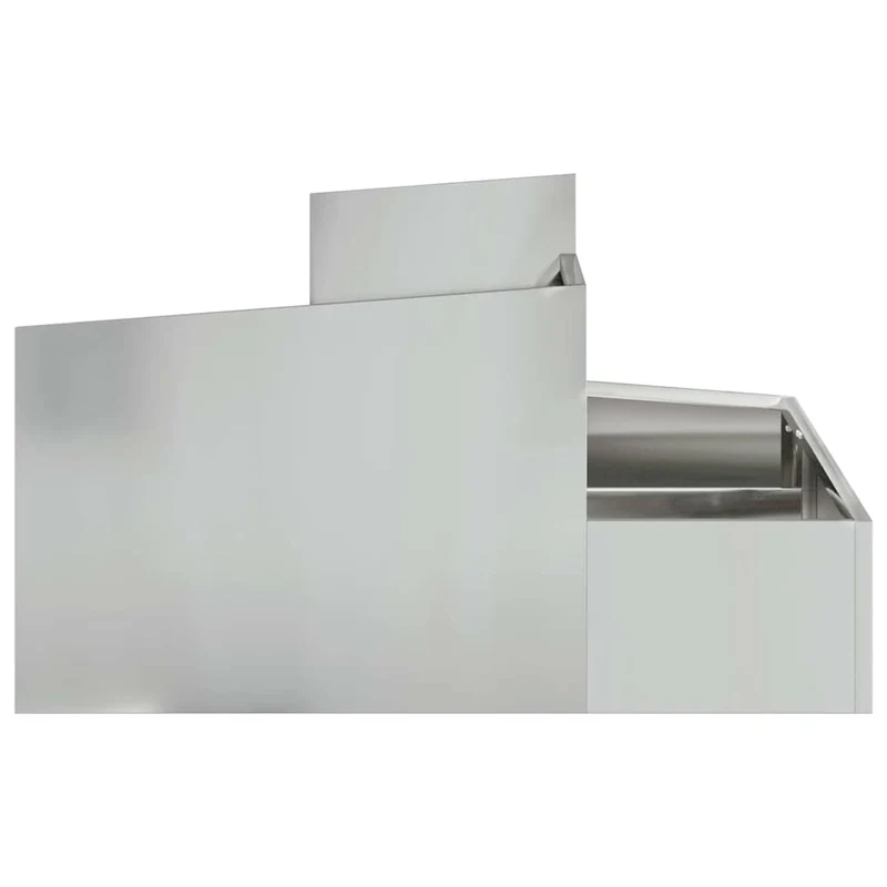 Macetero De Jardín Plateado 80 X 80 X 50 Cm Acero Galvanizado