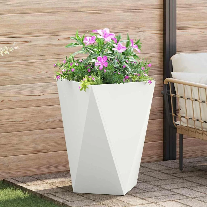 Jardinera 2 Uds. 50 X 50 X 75 Cm Acero