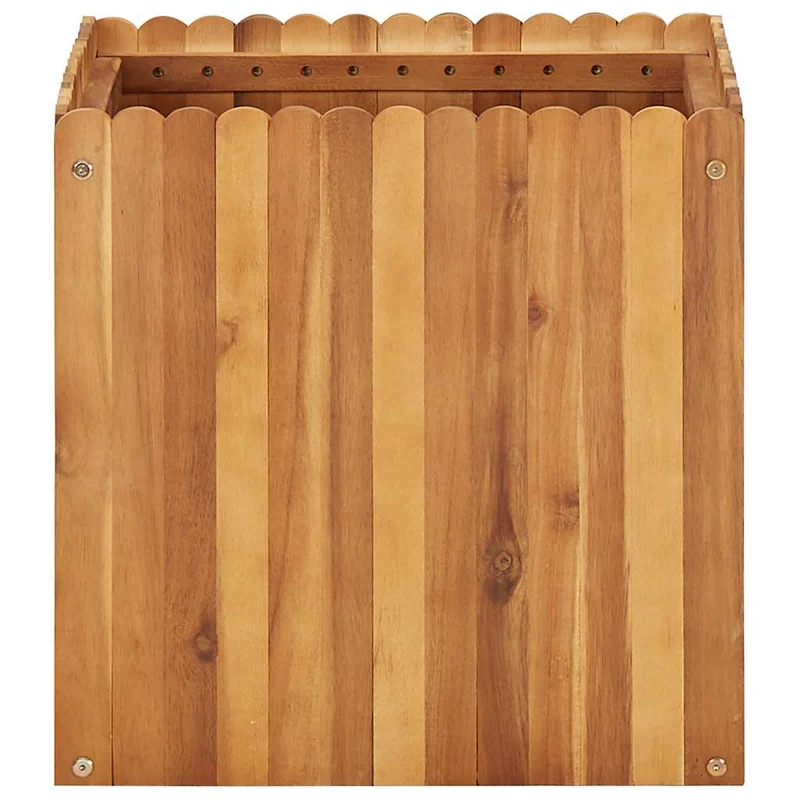 Arriate De Madera Maciza De Acacia 50x50x50 Cm
