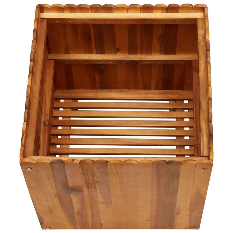 Arriate De Madera Maciza De Acacia 50x50x50 Cm
