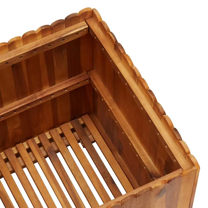 Arriate De Madera Maciza De Acacia 50x50x50 Cm