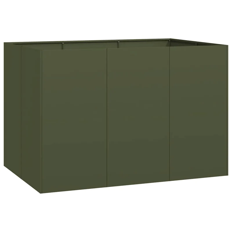 Jardinera Acero Verde Oliva 120x80x80 Cm