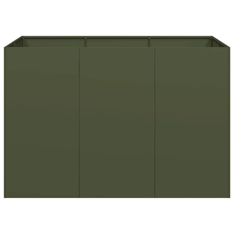 Jardinera Acero Verde Oliva 120x80x80 Cm
