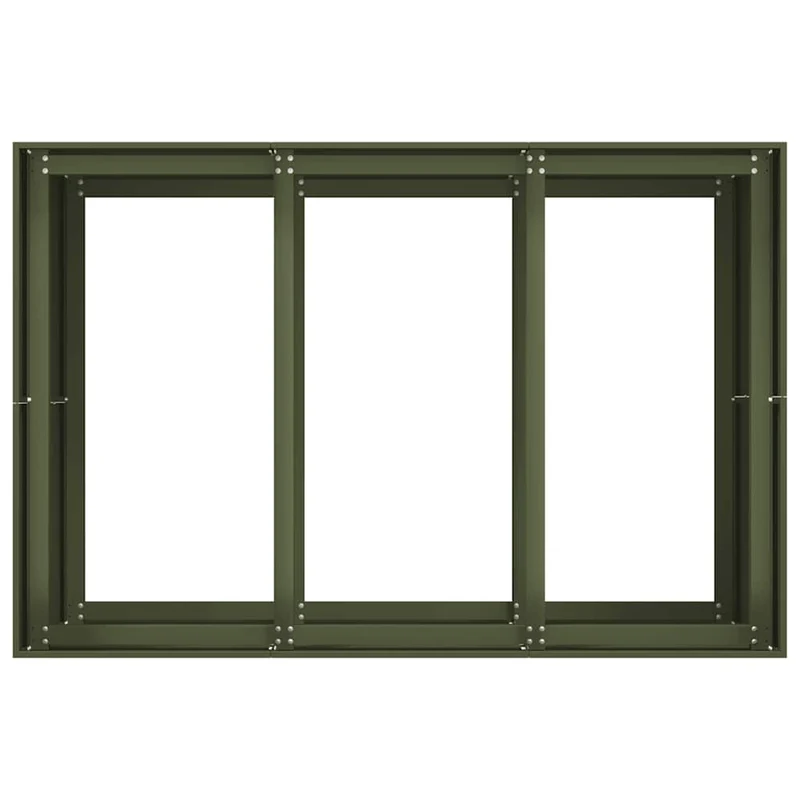 Jardinera Acero Verde Oliva 120x80x80 Cm