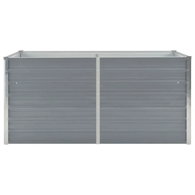 Jardinera Elevada De Acero Galvanizado Gris 160x80x45 Cm
