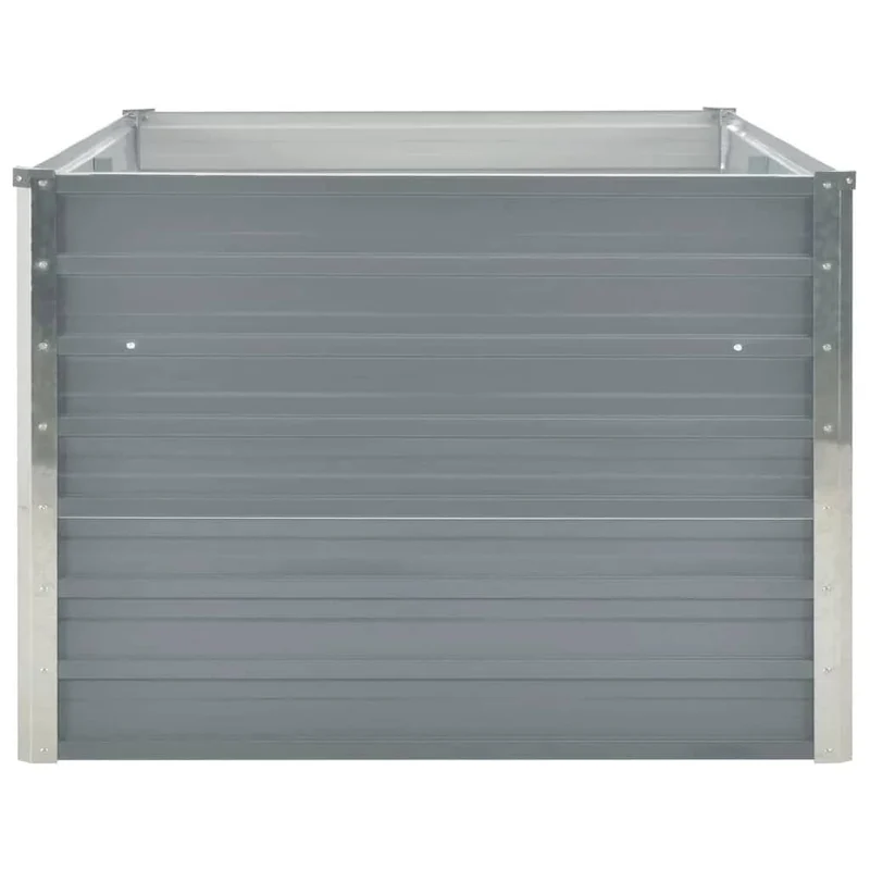 Jardinera Elevada De Acero Galvanizado Gris 160x80x45 Cm