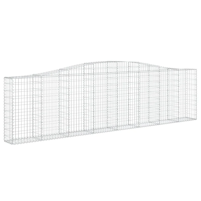 Cestas De Gaviones 8 Uds Forma De Arco Hierro 400x30x100/120 Cm