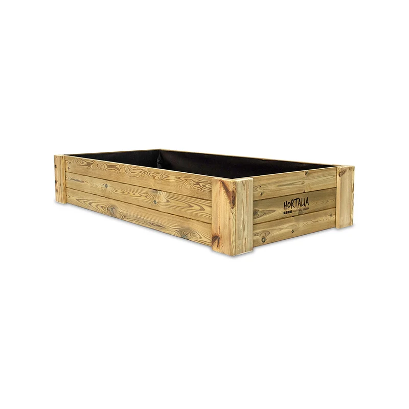 Cajón De Cultivo De Madera Tratada 160x80x30 Cm Box Xl30 Hortalia