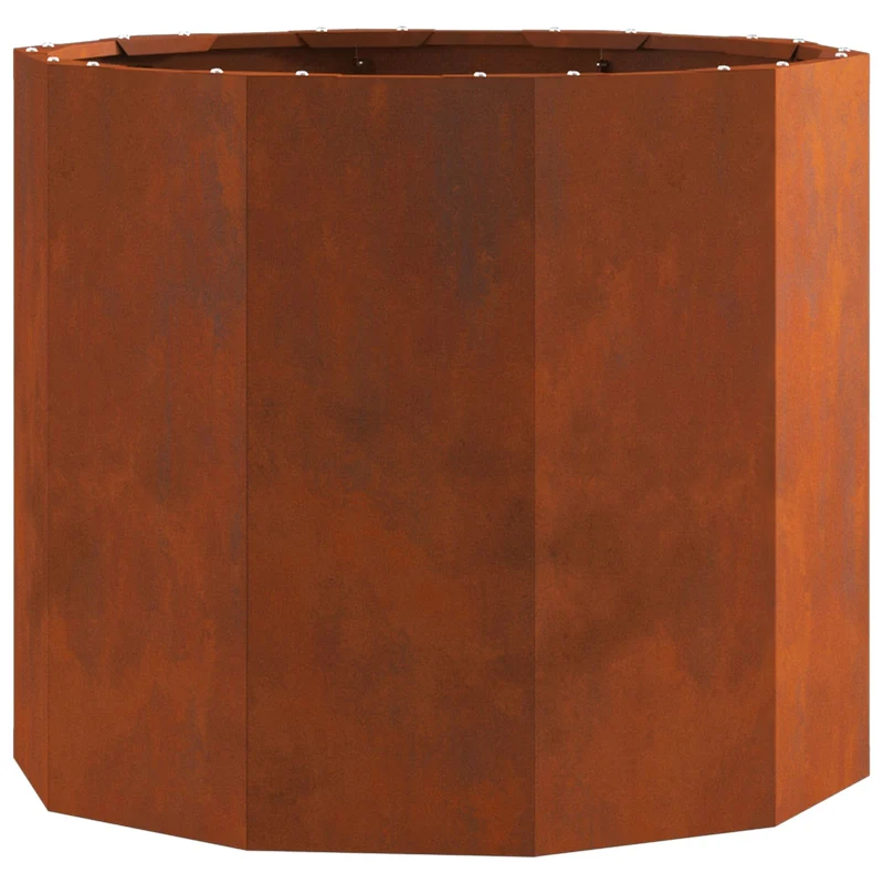 Jardinera Oxidado 60 X 60 X 50 Cm Acero Autopatinable
