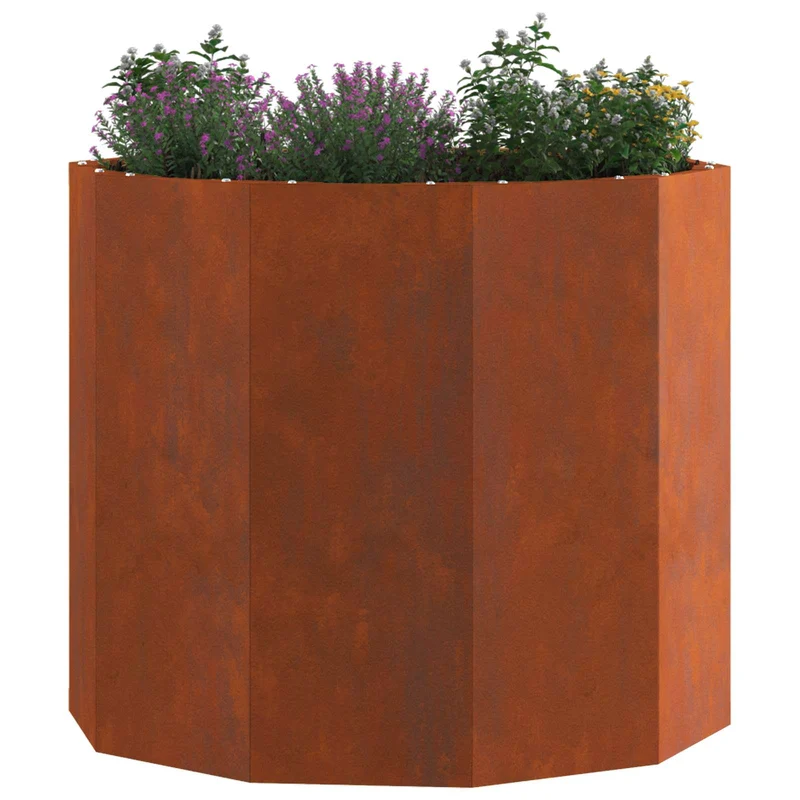 Jardinera Oxidado 60 X 60 X 50 Cm Acero Autopatinable