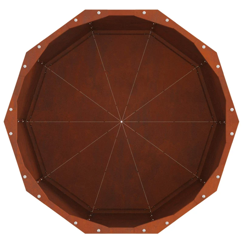 Jardinera Oxidado 60 X 60 X 50 Cm Acero Autopatinable