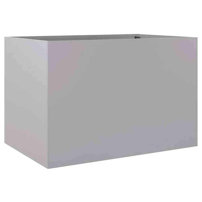 Jardinera De Acero Galvanizado Plateado 62x40x39 Cm
