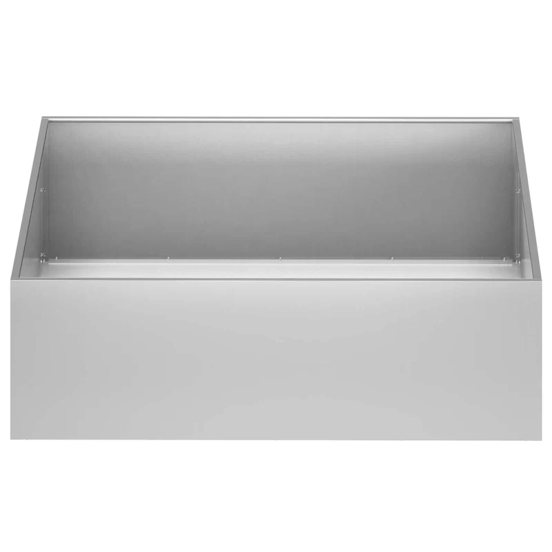 Macetero De Jardín Plateado 80 X 80 X 30 Cm Acero Galvanizado