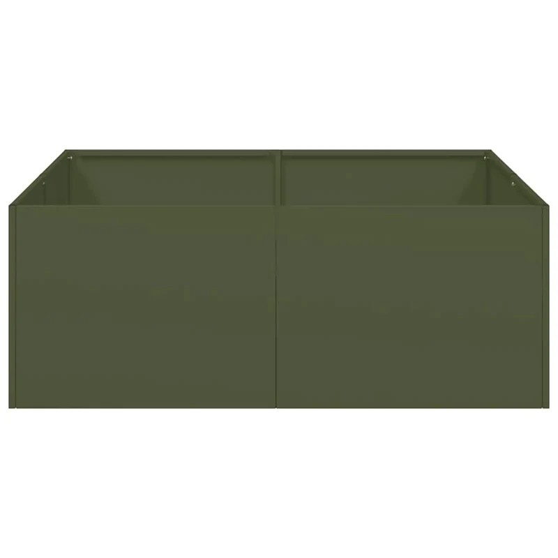 Jardinera Acero Verde Oliva 80x80x30 Cm