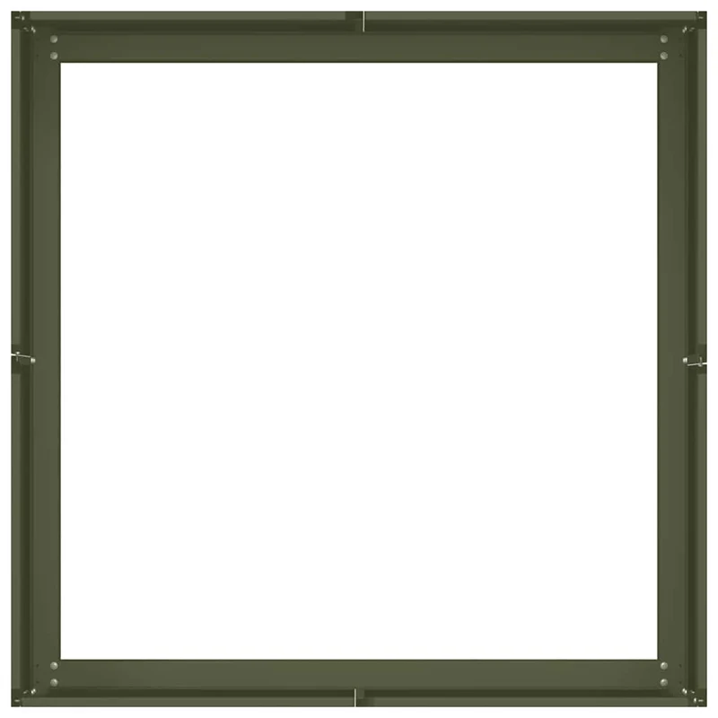 Jardinera Acero Verde Oliva 80x80x30 Cm