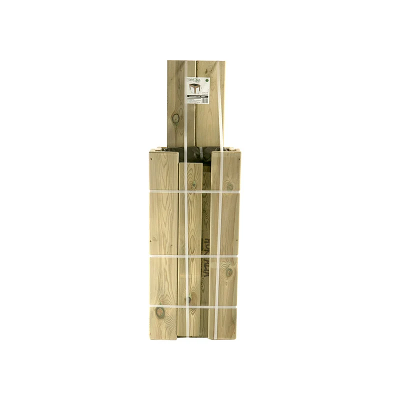 Mesa De Cultivo Elevada De Madera Tratada 120x80x40 Cm Gardenbrico L40 Hortalia
