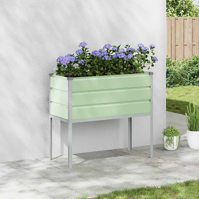 Jardinera Verde Pastel 100 X 45 X 90 Cm Acero Galvanizado