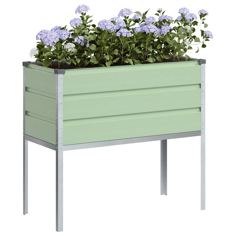 Jardinera Verde Pastel 100 X 45 X 90 Cm Acero Galvanizado
