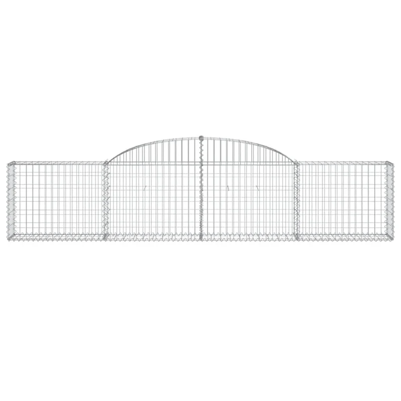 Cestas De Gaviones 20 Uds Forma De Arco Hierro 300x30x60/80 Cm