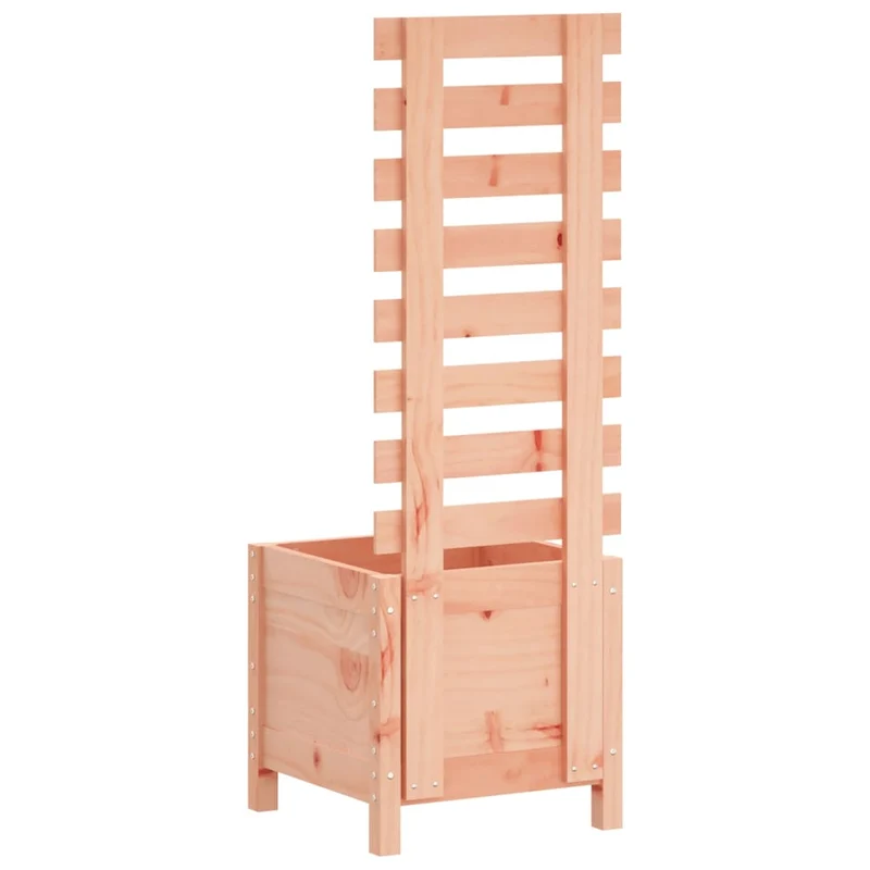 Jardinera Con Estantería Madera Maciza Douglas 39x39,5x114 Cm