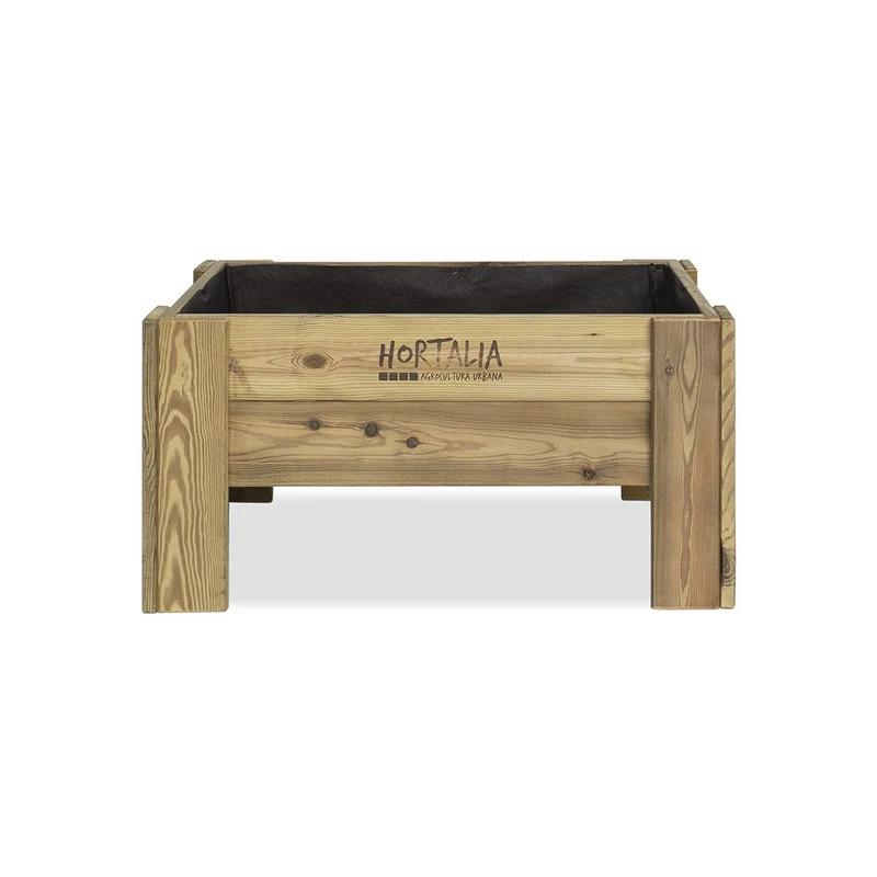 Mesa De Cultivo Elevada De Madera Tratada 80x60x40 Cm Gardenbrico M40 Hortalia
