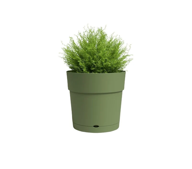 Artevasi Macetero Verde Capri 20 Cm Con Reserva De Agua De Plástico Reciclado