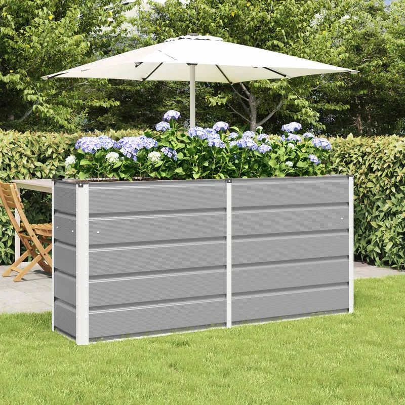 Jardinera Gris Claro 160 X 40 X 75 Cm Acero