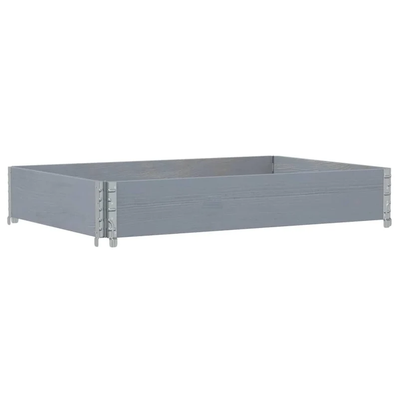Jardinera De Madera Maciza De Pino Gris 120x80 Cm