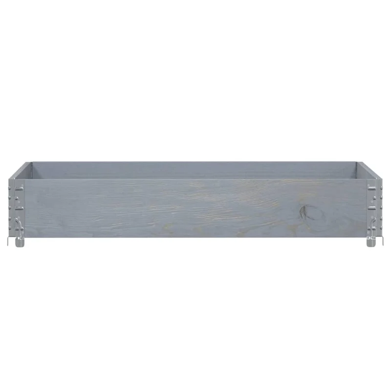 Jardinera De Madera Maciza De Pino Gris 120x80 Cm