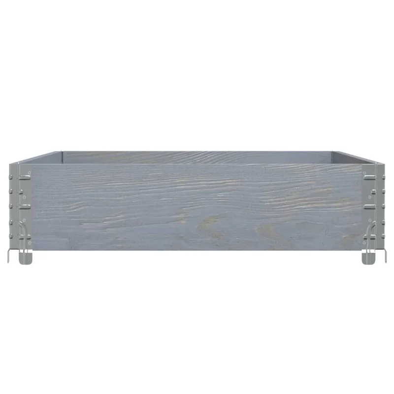 Jardinera De Madera Maciza De Pino Gris 120x80 Cm