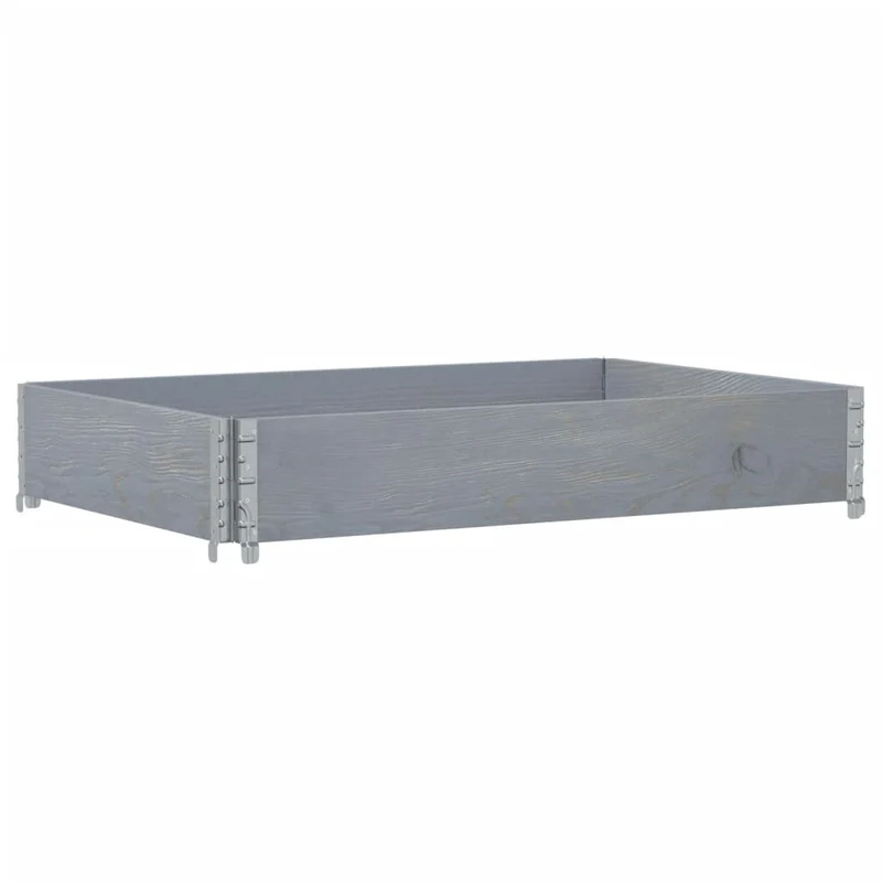 Jardinera De Madera Maciza De Pino Gris 120x80 Cm
