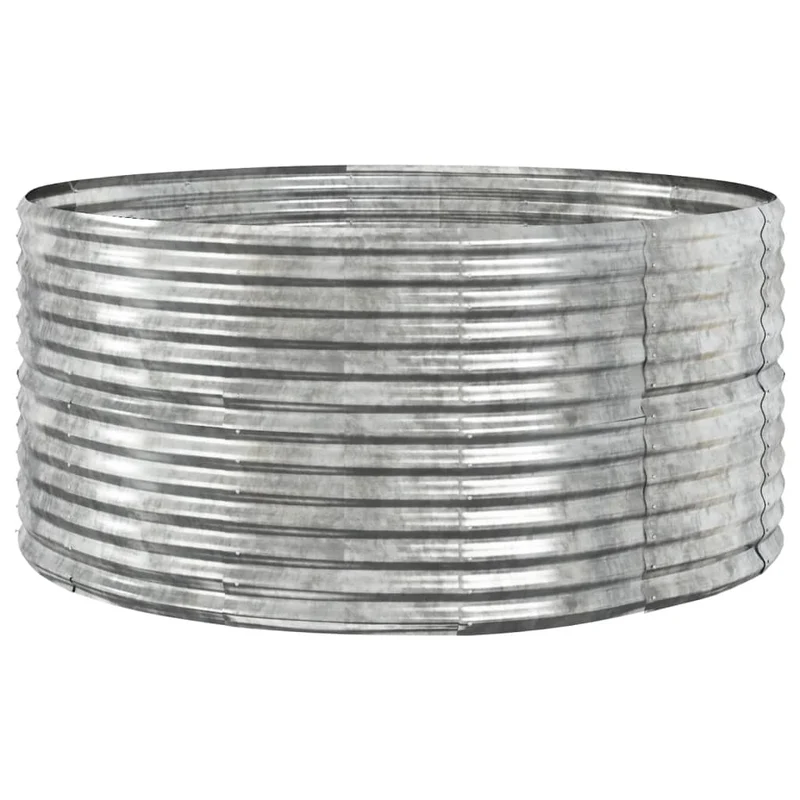 Jardinera Arriate Acero Galvanizado Plata 140x140x68 Cm