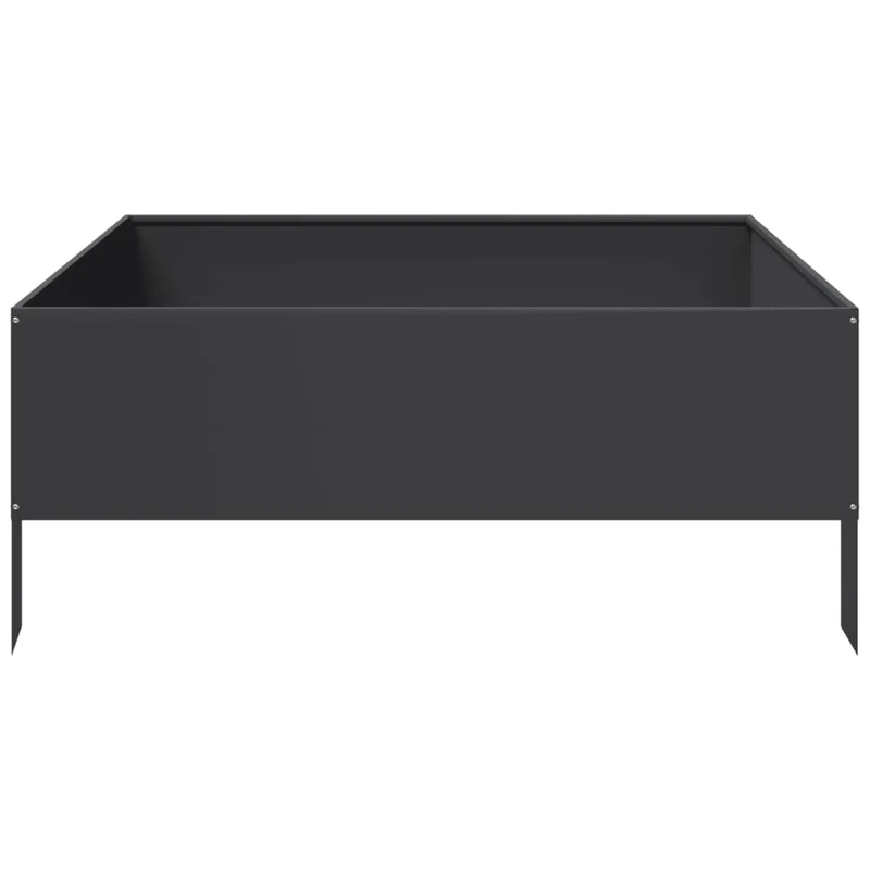 Arriate De Acero Negro 100x100x25 Cm