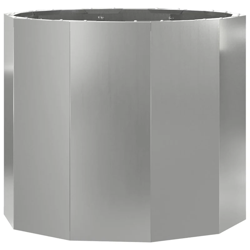 Jardinera Plateado 60 X 60 X 50 Cm Acero Galvanizado