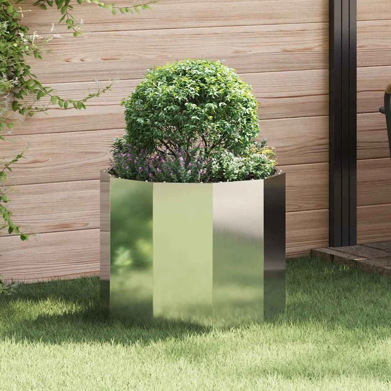 Jardinera Plateado 60 X 60 X 50 Cm Acero Galvanizado